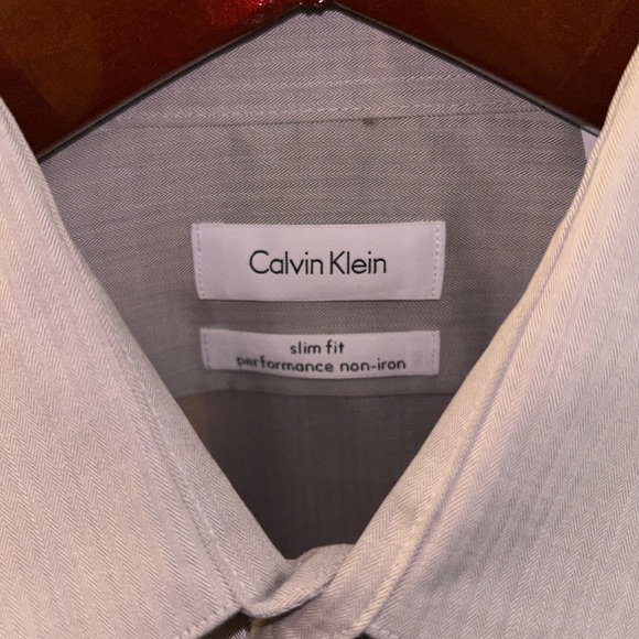Calvin Klein Light Grey Dress Shirt - Picture 2 of 3